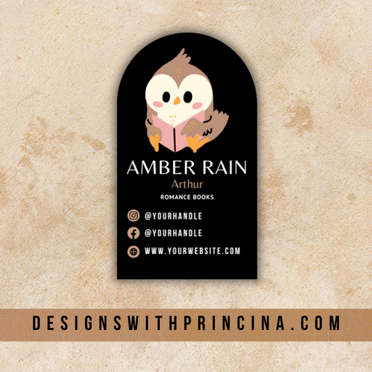 Glossy Die Cut Sticker | Amber Rain Author Theme Design