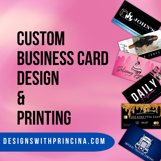Custom Business Card Design and Printing | Standard US Size 3.5 x 2 | Glossy | 300 gsm Thick Cards