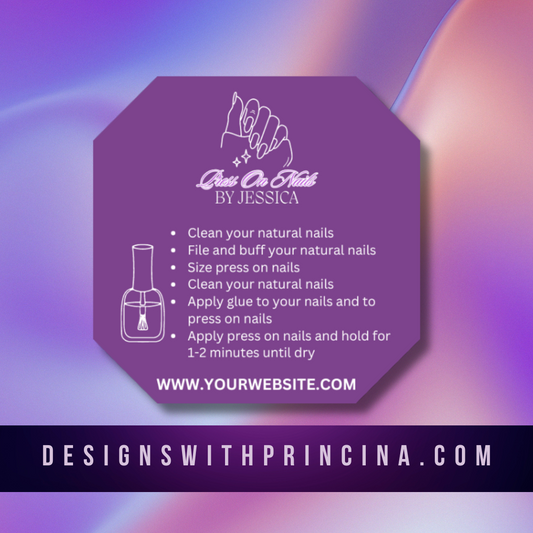 Glossy Die Cut Sticker | Press On Nails By Jessica Theme Design